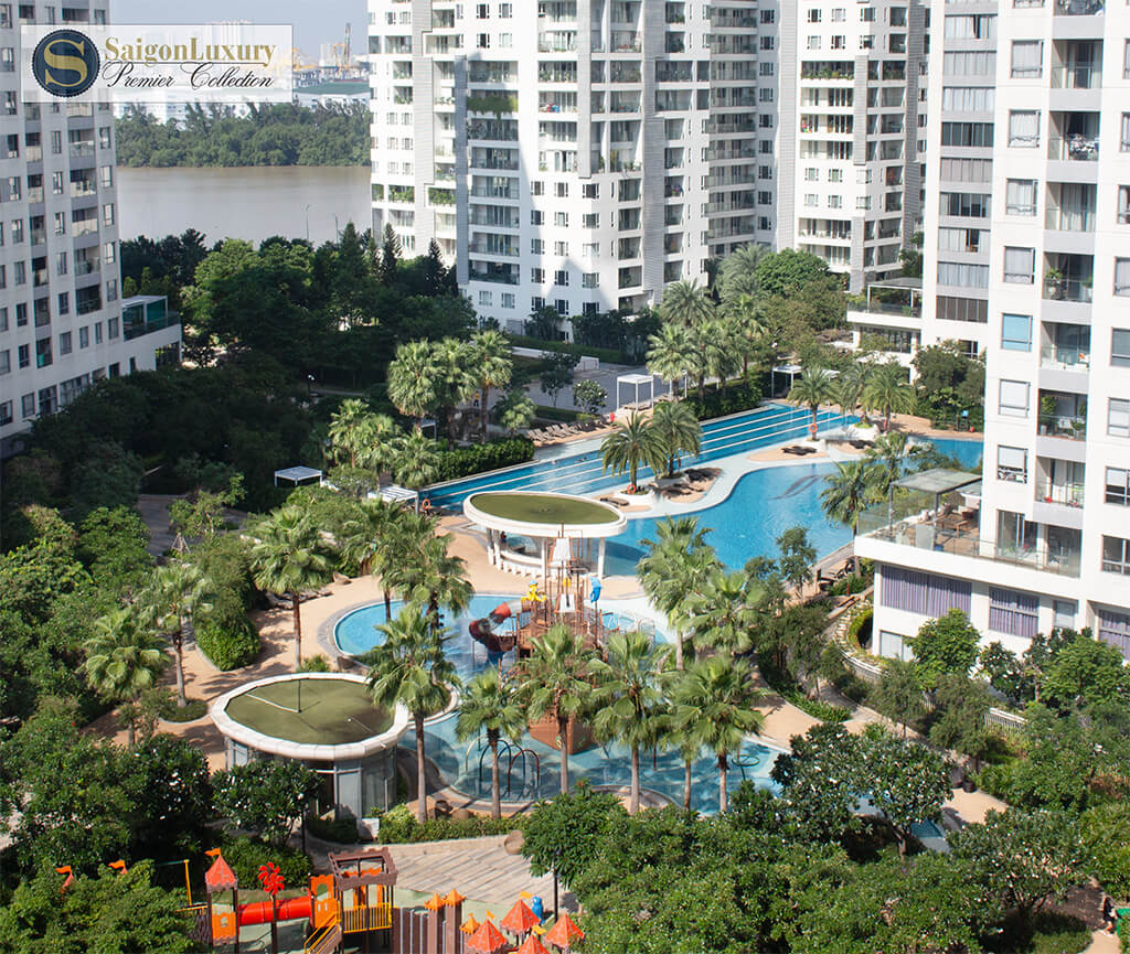 Diamond Island apartment complex stands out with the best density of green trees among projects in the city center