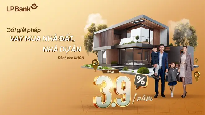 Home loan at LP Bank interest rate 3.9%