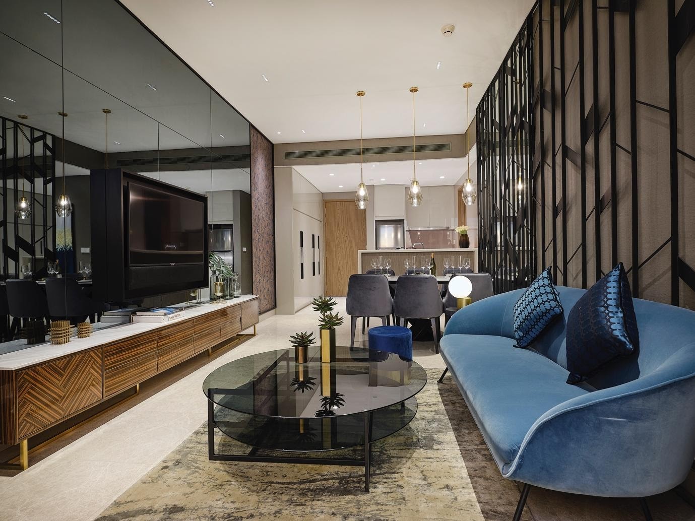 Bringing fashion into interior - The city of light in The River Thu Thiem apartment - theriverthuthiem