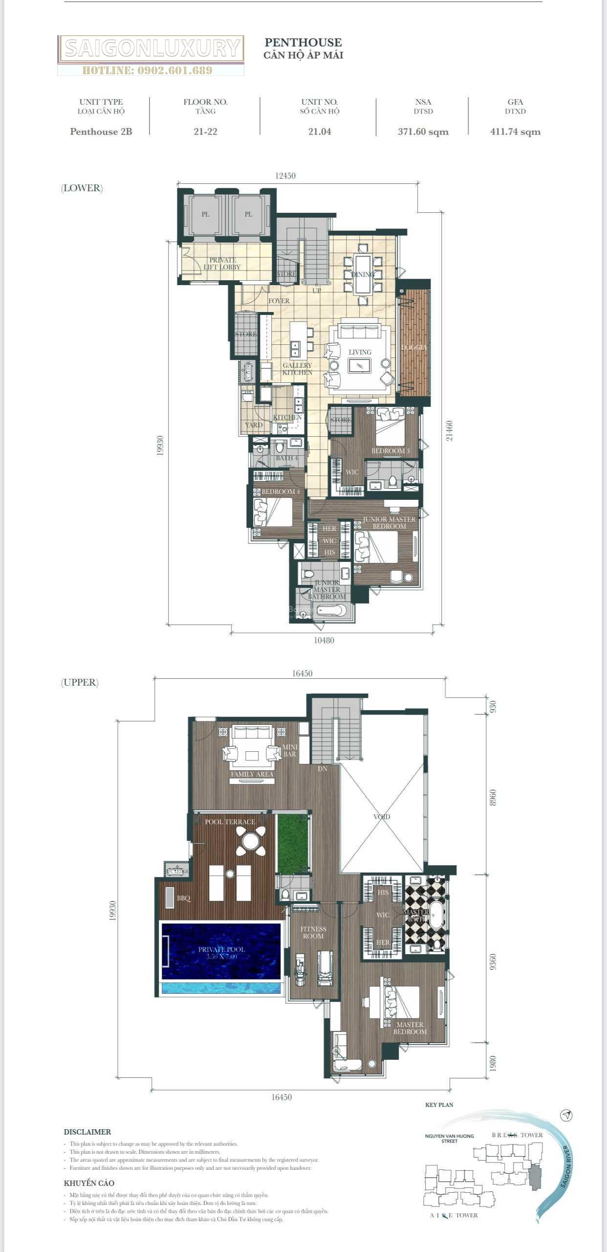 D'Edge Penthouse floor plan layout