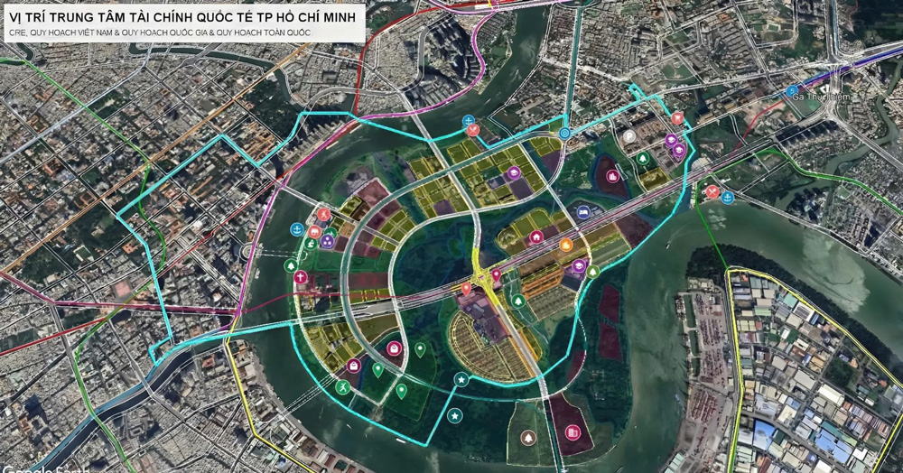 The planned development of the Ho Chi Minh City International Financial Center is underway.